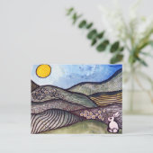 Carte Postale Lapin de Printemps (Debout devant)