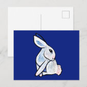 Carte Postale Lapin de printemps Lapin de Pâques Ostara (Devant / Derrière)