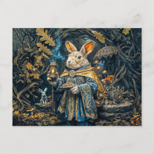 Carte Postale Lapin de racine enchantée
