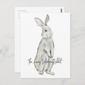 Carte Postale Lapin de velours drôle (Devant / Derrière)