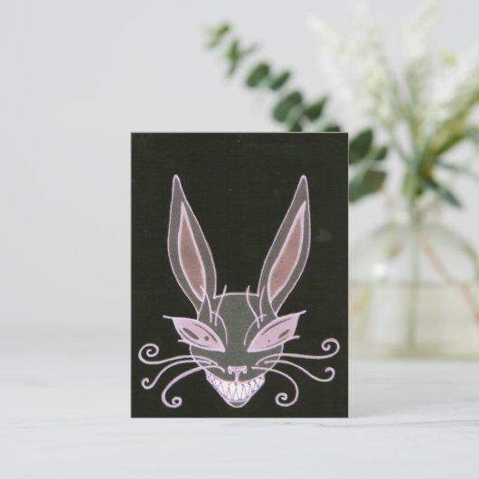 Carte Postale lapin éffrayant (Debout devant)