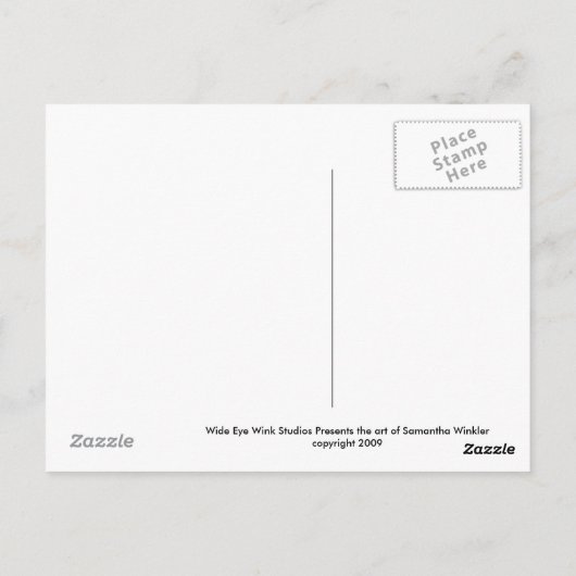 Carte Postale lapin éffrayant (Dos)