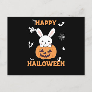 Carte Postale Lapin En Citrouille De Mignons lapins Joyeux Hallo