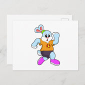 Carte Postale Lapin en cours d'exécution (Devant / Derrière)