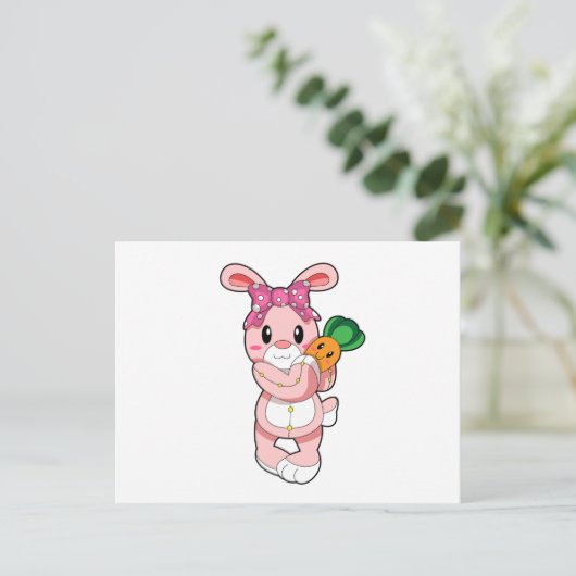 Carte Postale Lapin en jouet (Debout devant)