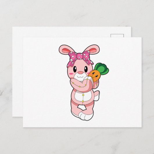 Carte Postale Lapin en jouet (Devant / Derrière)