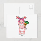 Carte Postale Lapin en peluche (Devant / Derrière)