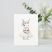 Carte Postale Lapin en robe (Debout devant)