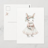 Carte Postale Lapin en robe (Devant / Derrière)