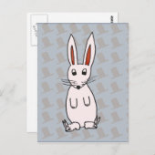 Carte Postale Lapin et casquette (Devant / Derrière)