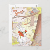 Carte Postale Lapin et écureuils bruyants (Devant / Derrière)