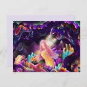 Carte postale lapin et fée (Devant / Derrière)