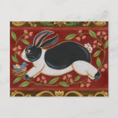 Carte Postale Lapin Folk (Devant)