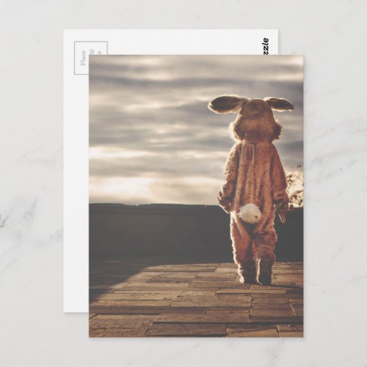 Carte Postale lapin grunge (Devant / Derrière)