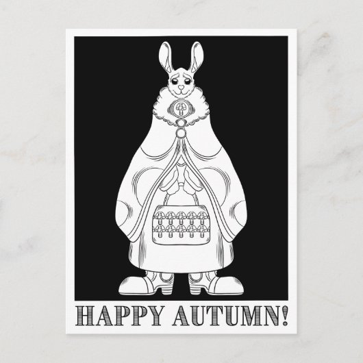 Carte Postale Lapin heureux (Devant)