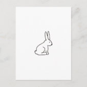 Carte Postale lapin lapin amusant simple symbole graphique logo  (Devant)