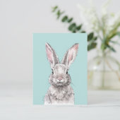 Carte Postale Lapin lapin dessin mignon printemps art animal (Debout devant)