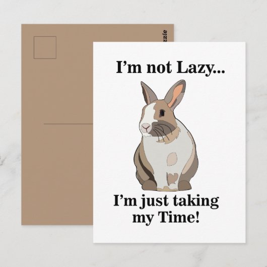 Carte Postale Lapin lapin mignonne drôle (Devant / Derrière)