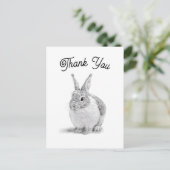 Carte Postale Lapin Merci (Debout devant)