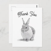 Carte Postale Lapin Merci (Devant / Derrière)