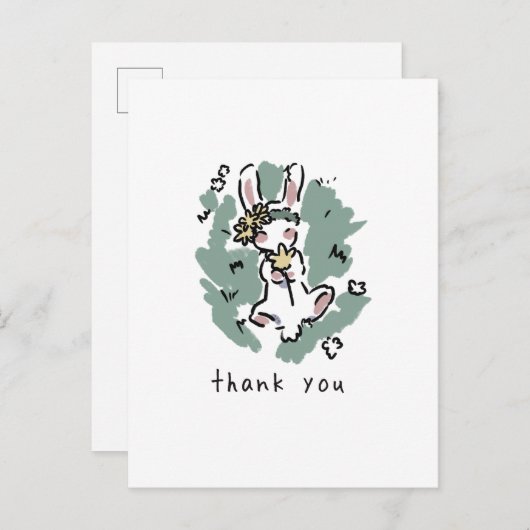 Carte Postale Lapin mignon✨️ (Devant / Derrière)