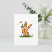 Carte Postale Lapin mignon avec carotte par Gerda Steiner/Send2s (Debout devant)