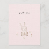 Carte Postale Lapin Mignon Avec Fleurs Bébé Fille Fille (Devant)