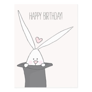 Cartes Postales Anniversaire De Lapin Originales Zazzle Be