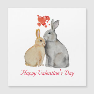 Carte postale lapin mignonne de la Saint-Valentin