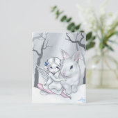 Carte postale "Lapin Neige" (Debout devant)