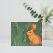 Carte Postale Lapin orange (Debout devant)