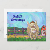 Carte Postale Lapin Parade des animaux écrit des trucs (Devant / Derrière)