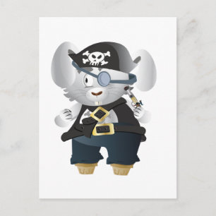 Carte Postale Lapin Pirate