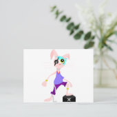 Carte Postale Lapin pirate (Debout devant)