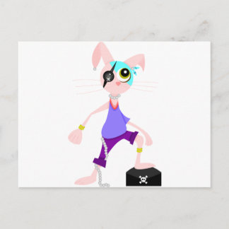 Carte Postale Lapin pirate