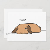 CARTE POSTALE LAPIN QUI SOUPIRE (Devant / Derrière)