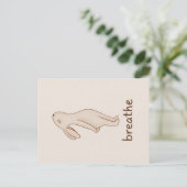 Carte postale Lapin Respirer (Debout devant)