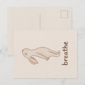 Carte postale Lapin Respirer (Devant / Derrière)