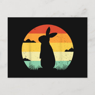 Carte Postale Lapin Retro Vintage 80s Style Bunny Lover
