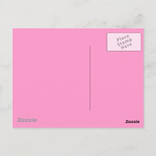 Carte Postale Lapin rose Zebra (Dos)