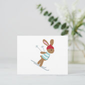 Carte Postale Lapin Ski (Debout devant)