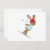 Carte Postale Lapin Ski (Devant / Derrière)