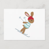 Carte Postale Lapin Ski (Devant)