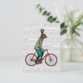 Carte Postale Lapin Sur Vélo 2 (Debout devant)