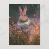 Carte Postale Lapin surréaliste dans un pull-over (Devant)