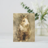 Carte Postale lapin vintage (Debout devant)