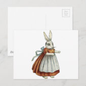 Carte Postale Lapin vintage (Devant / Derrière)
