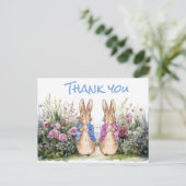 Carte Postale Lapins Classiques Merci (Debout devant)