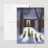 Carte Postale Lapins de Noël (Devant / Derrière)