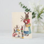 Carte Postale Lapins vintages de Pâques (Debout devant)